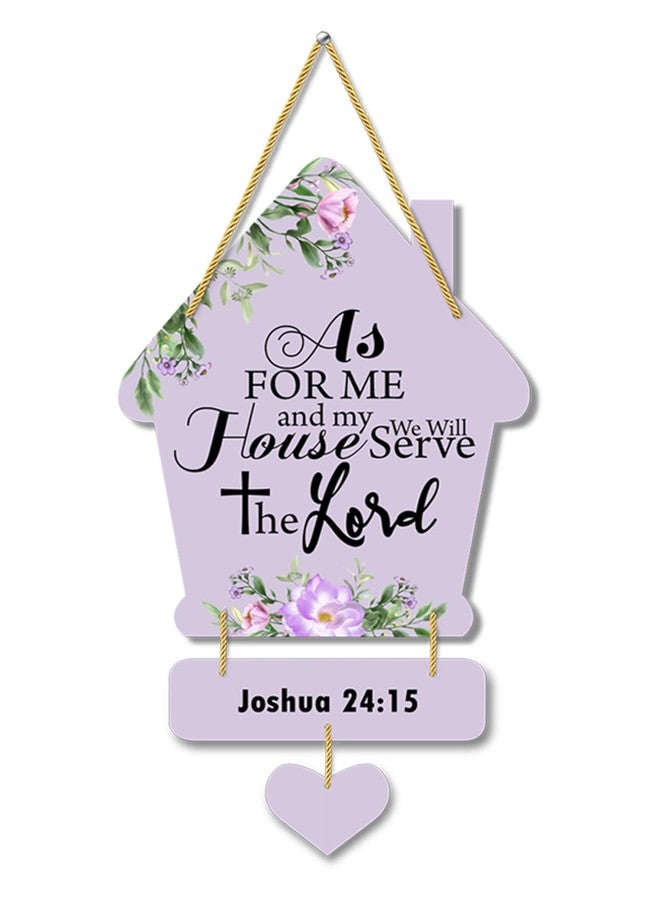 AR Creative As For Me - Bible Verse Wall Hanging For Home Decoration, Bible Quotes MDF Wooden Wall Art, Bible Verse, Home, Office Decor, Wall Wood Hanger (21 inch x 8 inch) - Image 1